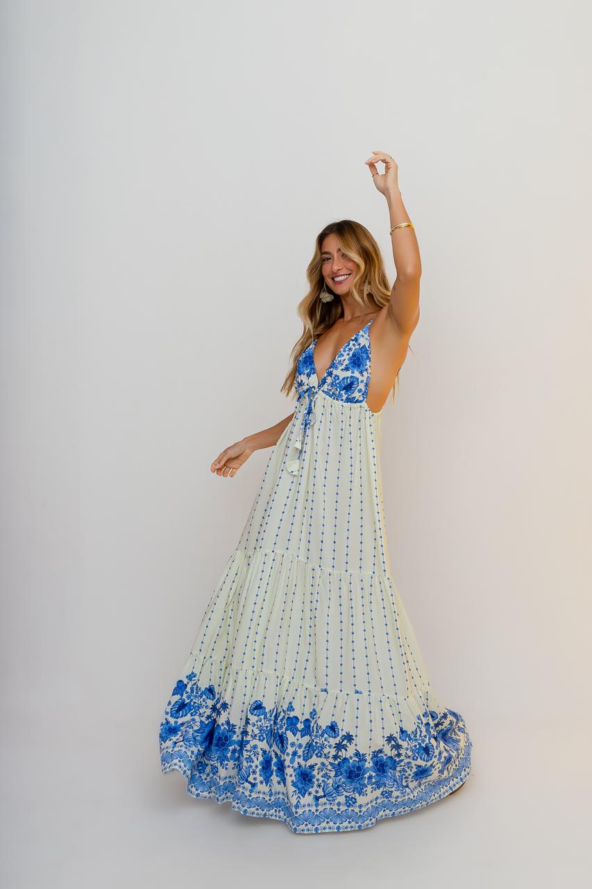 Vestido Maldivas Azulli {Viscose} ÚNICO