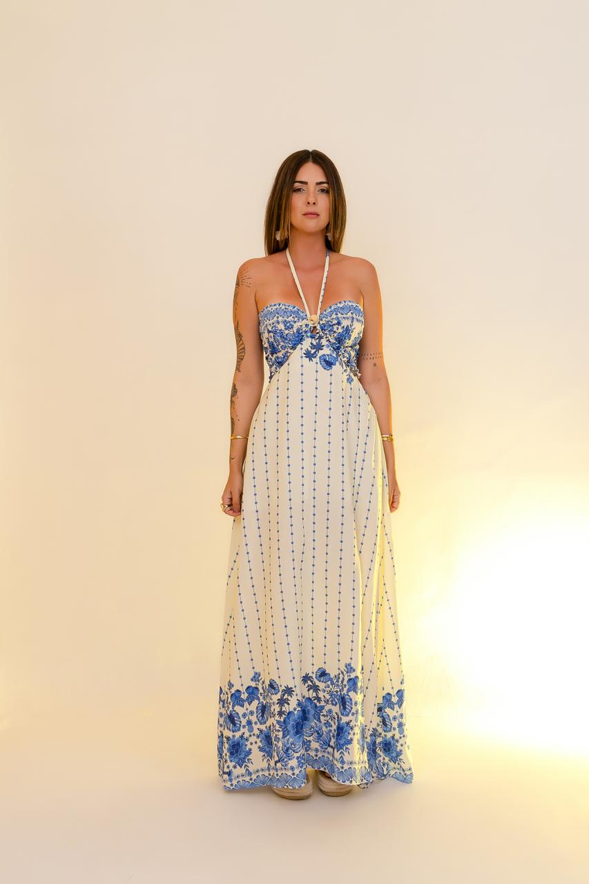 Vestido Arraial Azulli {Viscose} ÚNICO