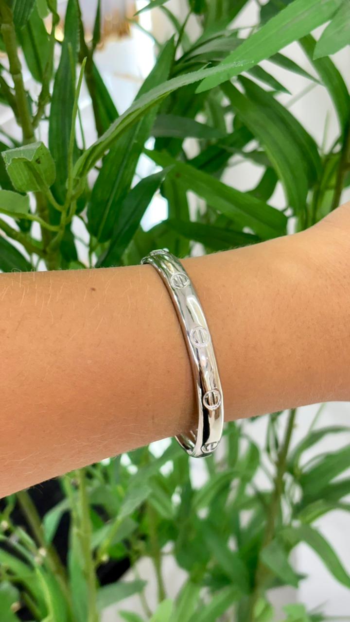 bracelete prata cartier