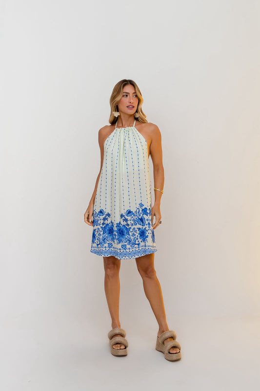 Vestido Frente Única Curto Azulli {Viscose} ÚNICO