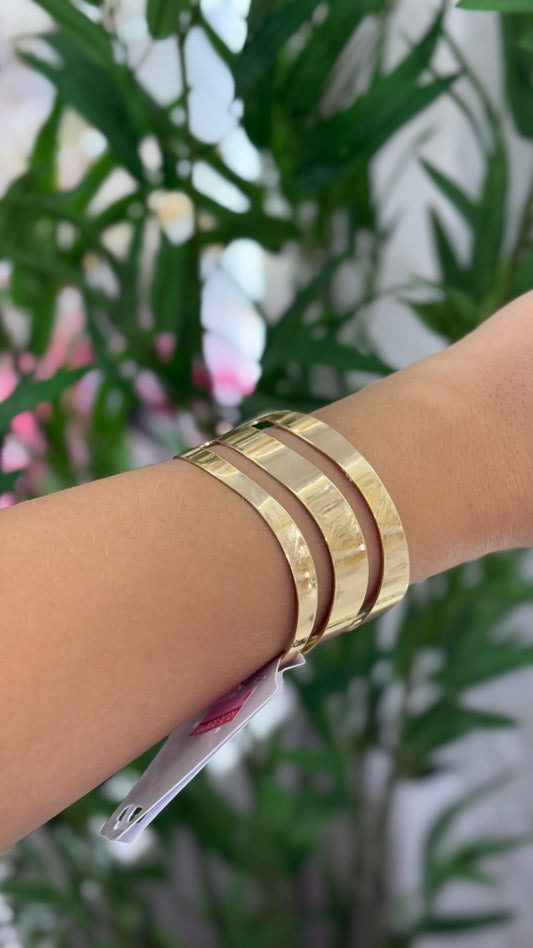 bracelete dourado max 3 fios