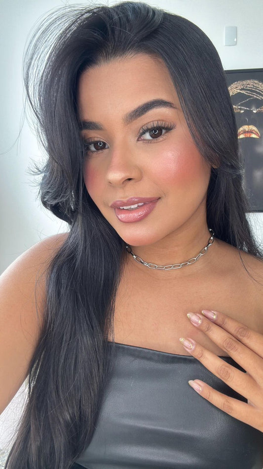 gargantilha choker corrente com elos pequenos prata