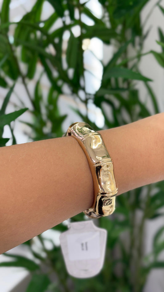 bracelete bambu dourado