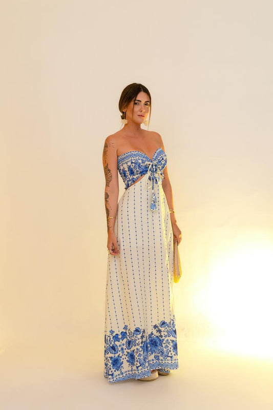 Vestido Arraial Azulli {Viscose} ÚNICO