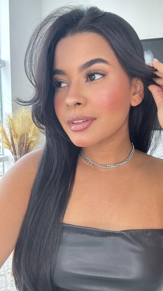 gargantilha choker corrente com elos conjugados pequenos prata