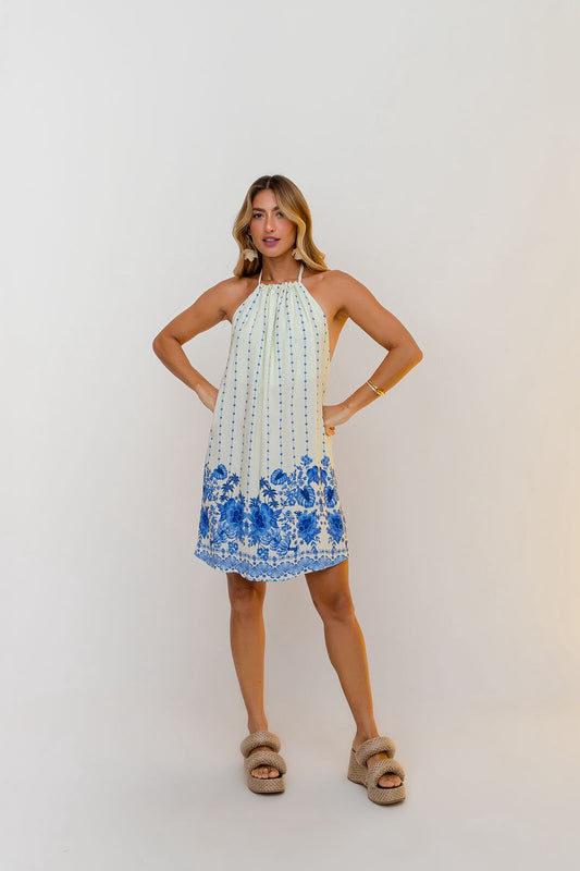 Vestido Frente Única Curto Azulli {Viscose} ÚNICO