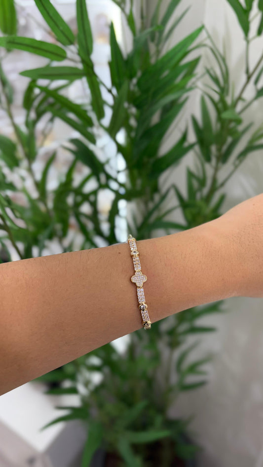 bracelete dourado brilho