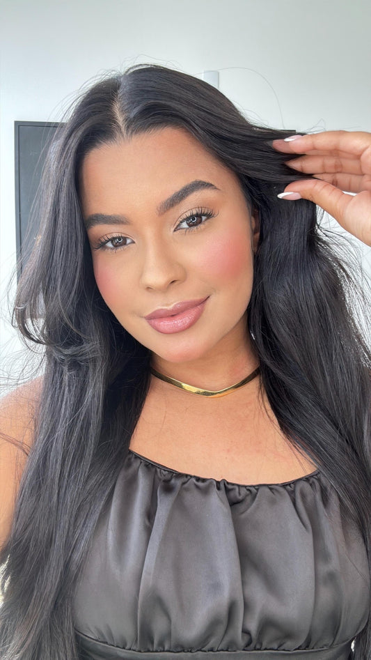 colar choker aro dourado espessura média