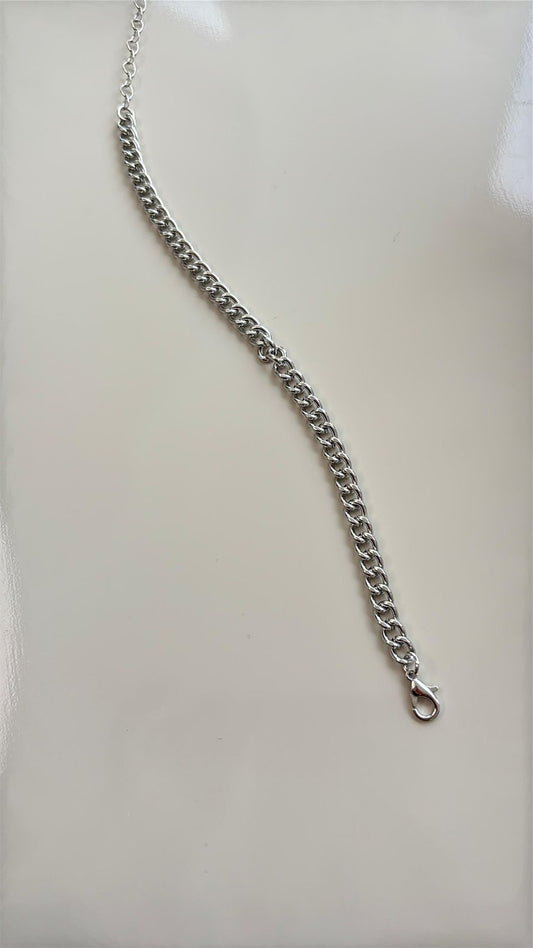 pulseira feminina elo grumet prata