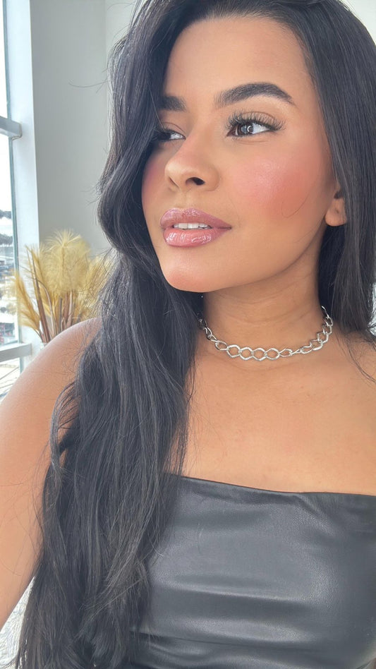 gargantilha choker corrente nacional prata