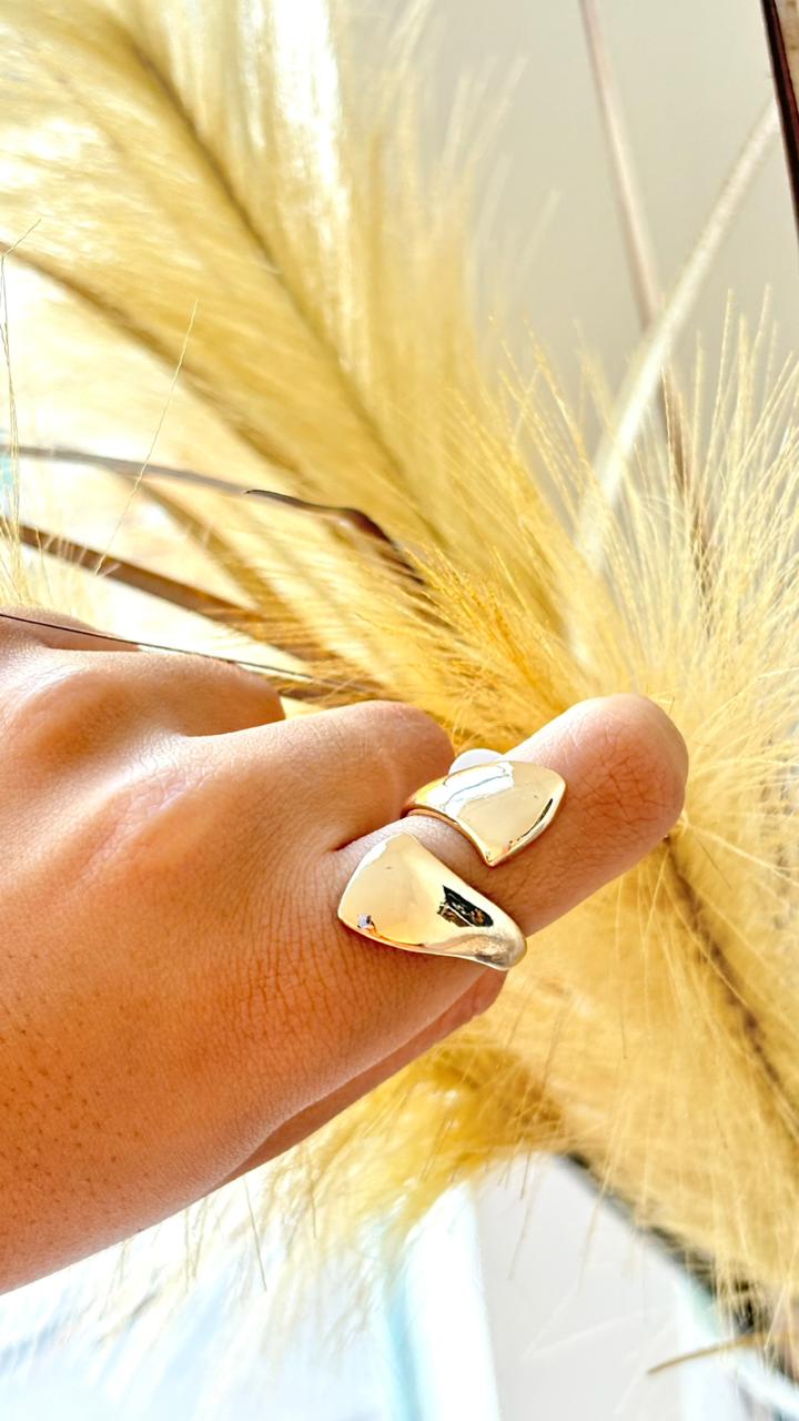 anel dourado formas max estiloso regulável