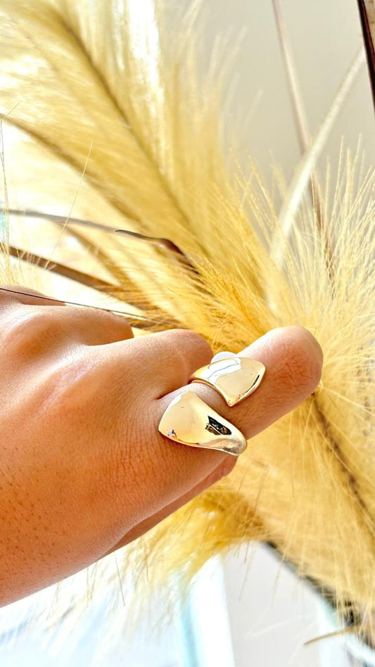 anel dourado formas max estiloso regulável