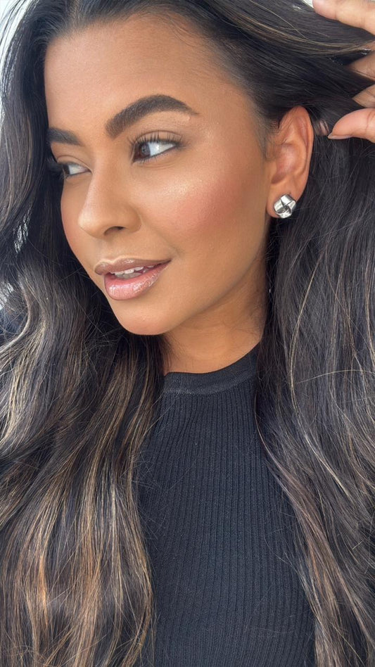 brinco prata redondo