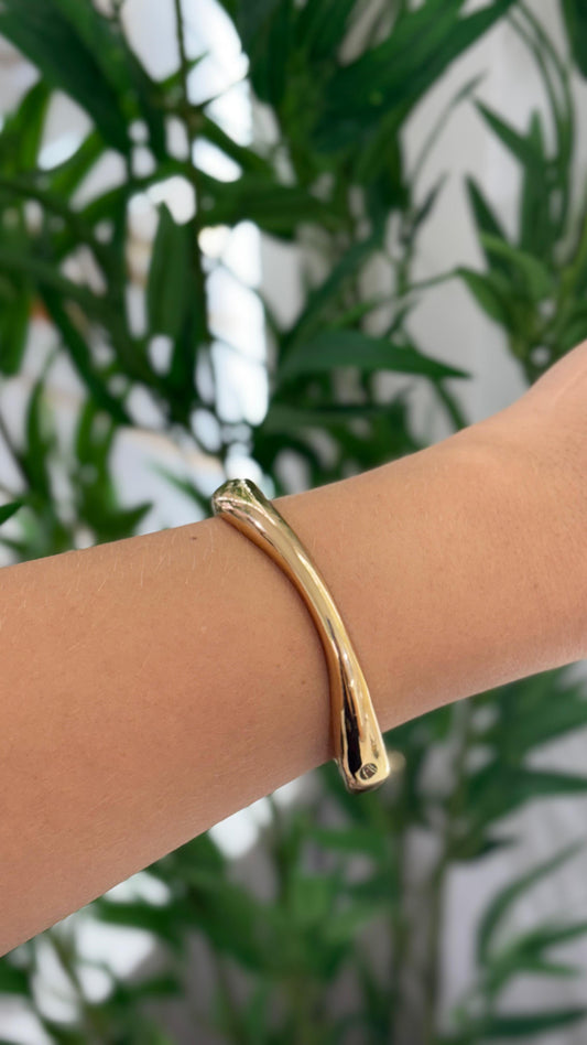 bracelete dourado lina